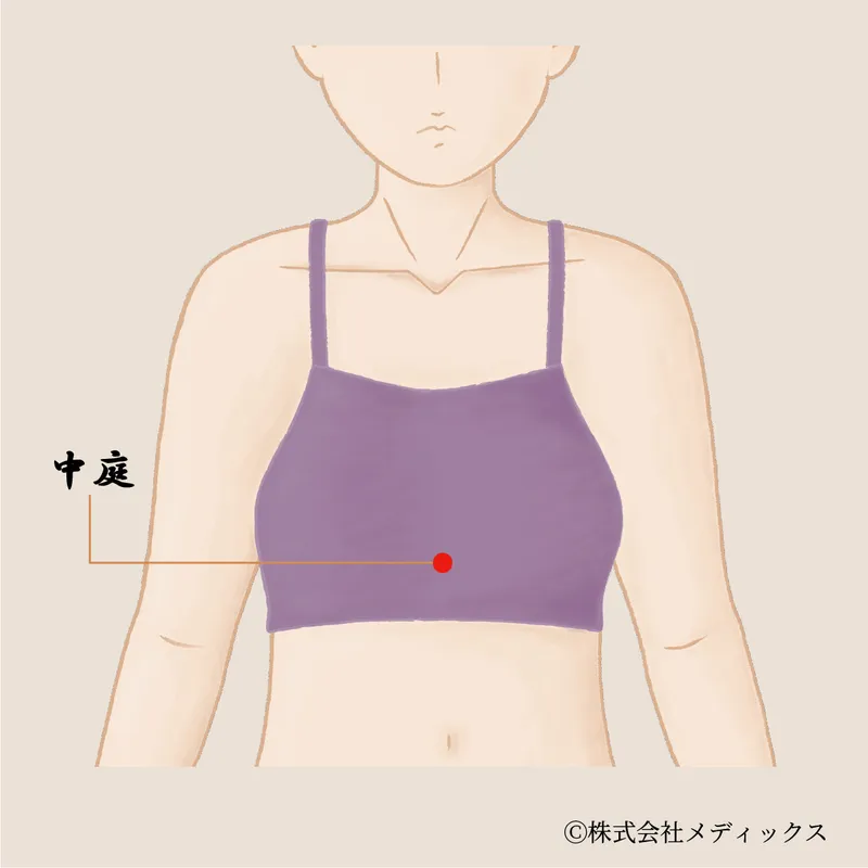 【中庭】胸の奥にこもる熱と緊張をほぐす調整ツボ