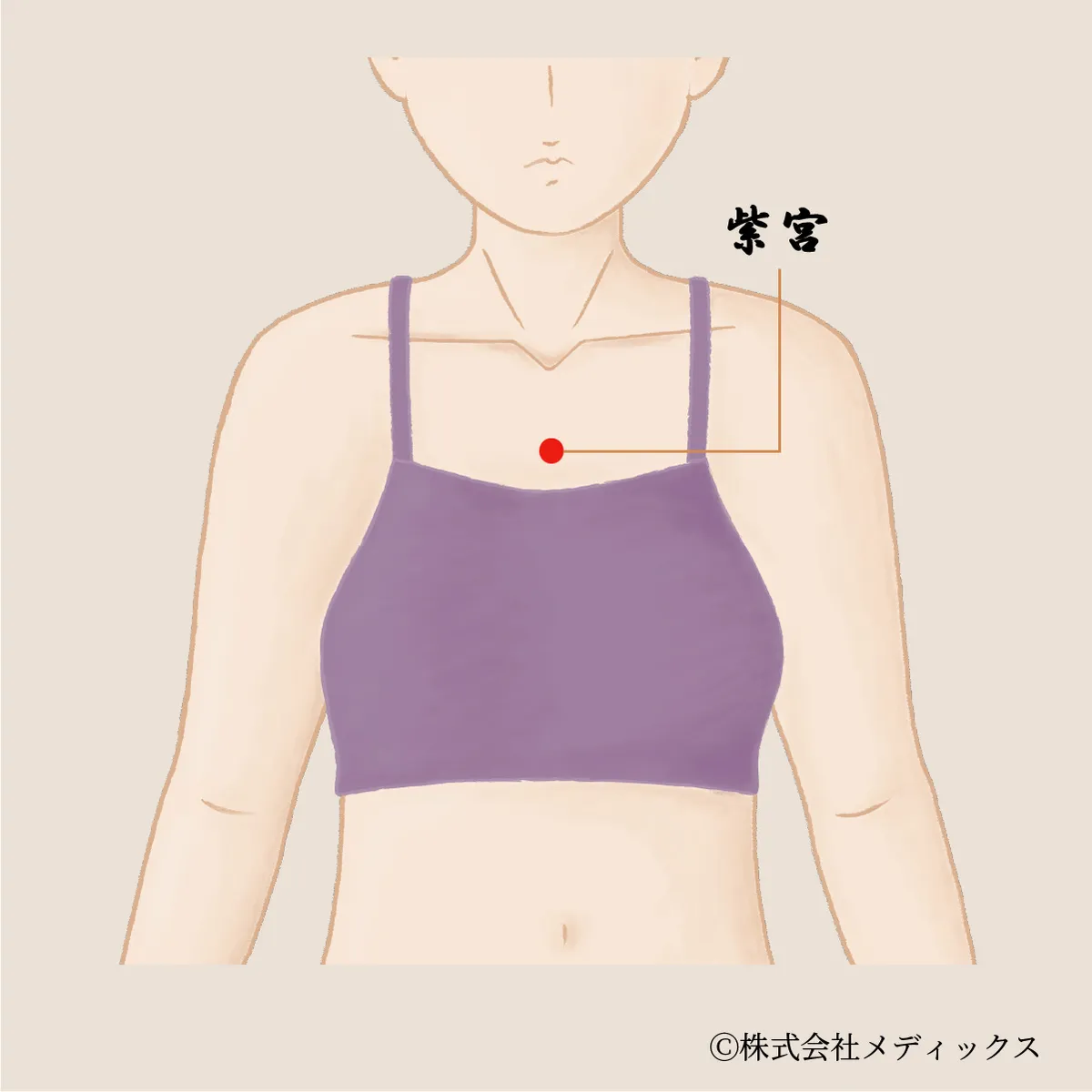 【紫宮】胸のこわばりと気の詰まりをゆるめるツボ