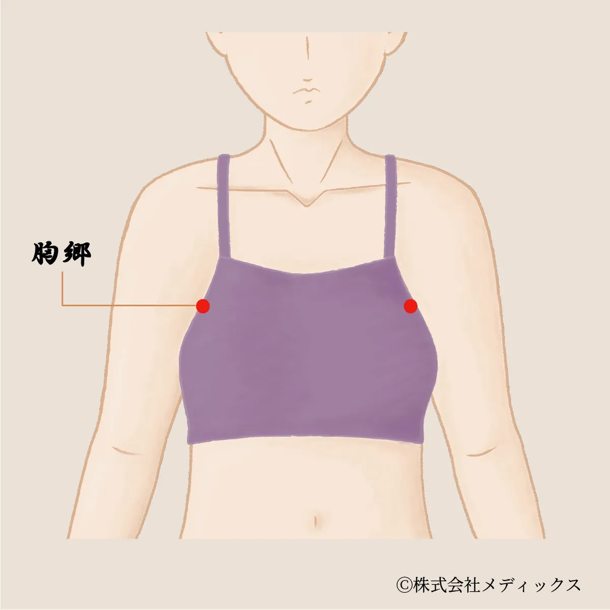 【胸郷】胸部の不調を和らげる重要なツボ
