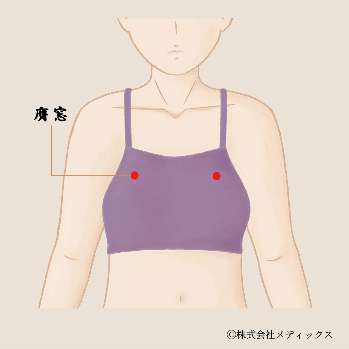 【膺窓】呼吸器と消化器の不調を改善するツボ