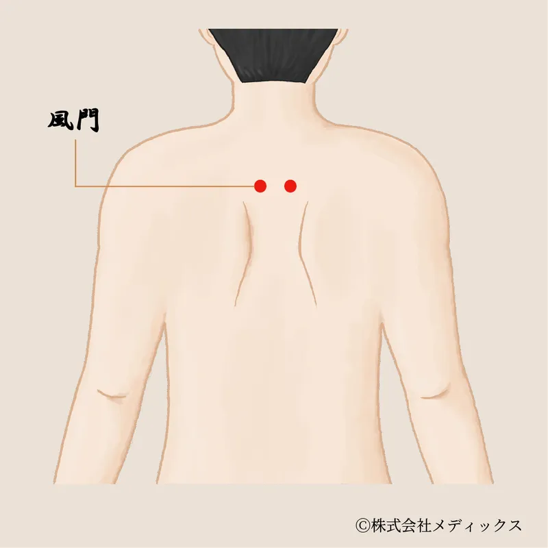 【風門】風邪の侵入を防ぐ背中の守りのツボ