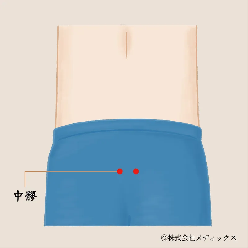 【中髎】骨盤内の調和を保ち、腰と下肢を支える中心ツボ