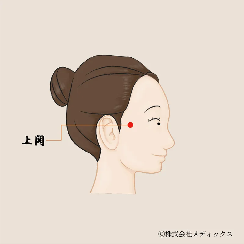  【上関】顎と側頭部の緊張をほどく顔面調整のツボ