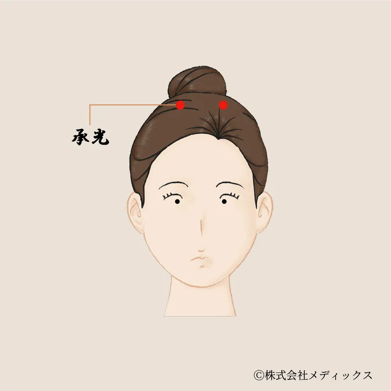 【承光】頭重・眼精疲労をスッと晴らすリフレッシュポイントツボ
