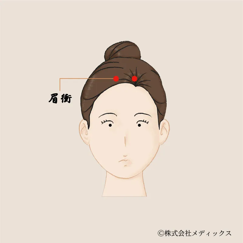 【眉衝】額の重さとストレスに効く、前頭部をすっきりさせるツボ