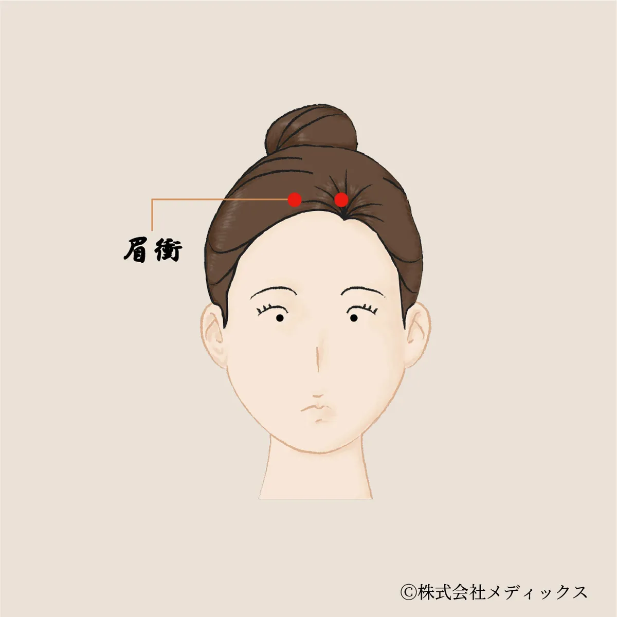 【眉衝】額の重さとストレスに効く、前頭部をすっきりさせるツボ