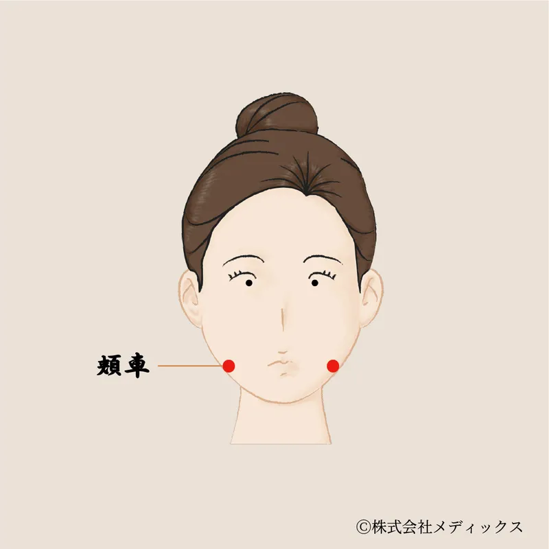 【頬車】顔面の緊張をほぐす重要なツボ